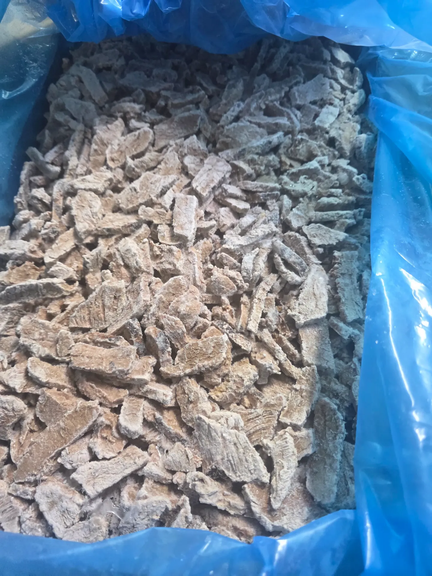 Cooked Seasoned Beef and Binder Strips, 40lb